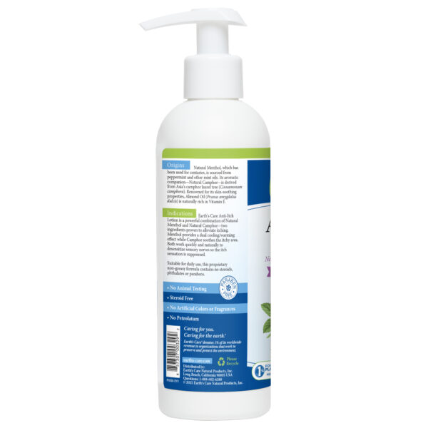 Side of Anti-Itch Lotion Bottle